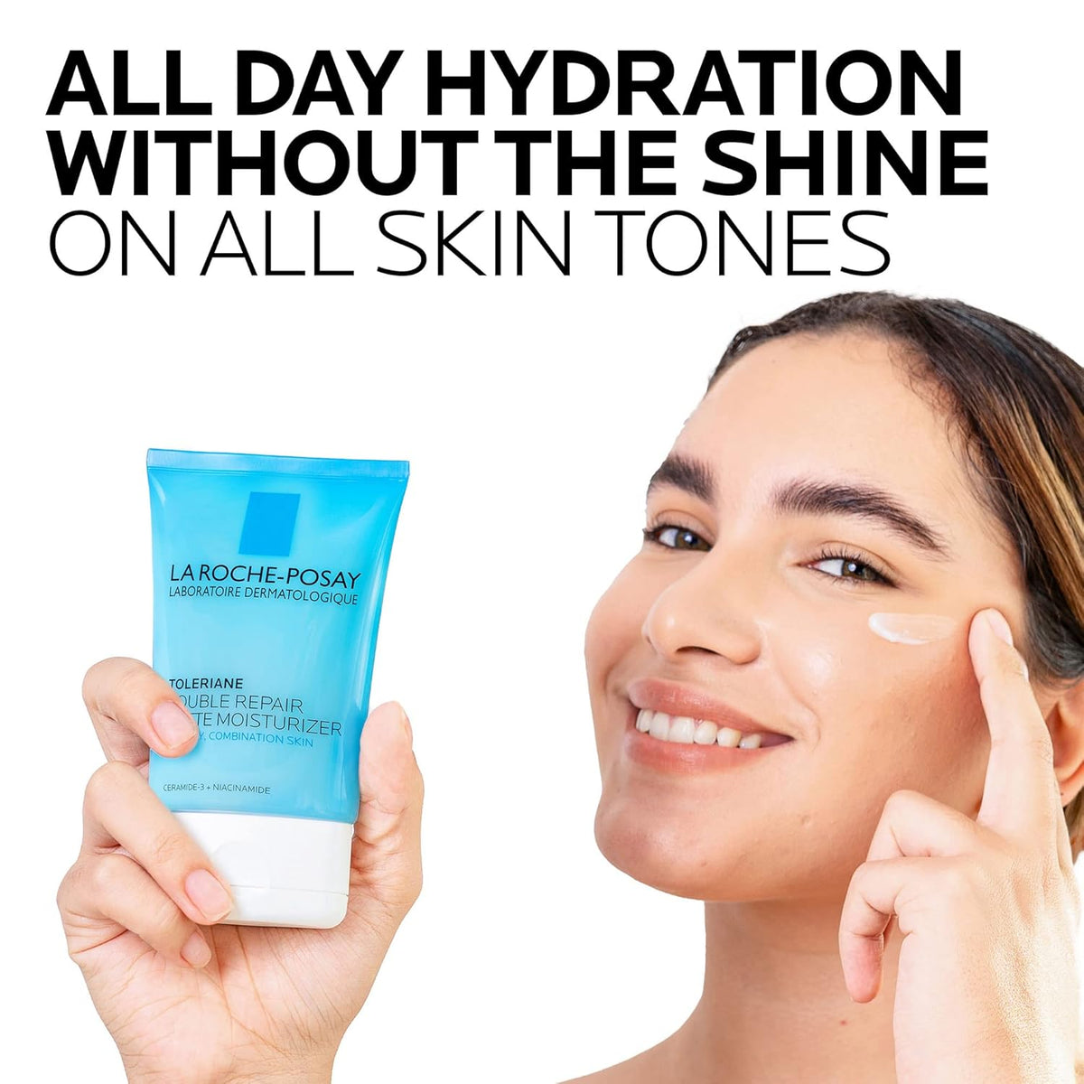 La Roche-Posay Toleriane Double Repair Matte Face Moisturizer, Daily Moisturizer For Oily Skin With Ceramide And Niacinamide For All Skin Tones, Oil Free, Non-Comedogenic, Available with SPF 30