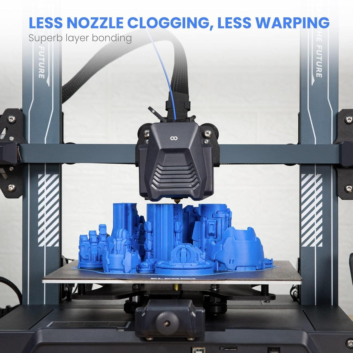 ELEGOO PLA Filament 1.75mm Black 1KG, 3D Printer Filament Dimensional Accuracy +/- 0.02mm, 1kg Cardboard Spool(2.2lbs) 3D Printing Filament Fits for Most FDM 3D Printers