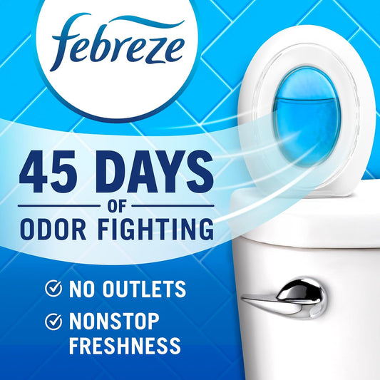 Febreze Bathroom Air Freshener, Odor-Fighting, Plug In Alternative, Air Fresheners for Home and Bathroom and Kitchen, Closet Air Fresheners, Watermelon & Lilac Scent, 4 Count