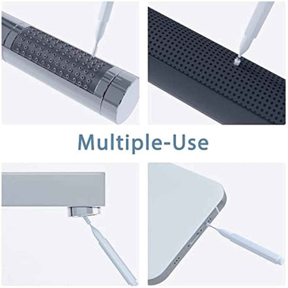 Shower Head Cleaning Brush for Small Hole,Multifunctional Shower Head Cleaner Tool Anti-Clogging Nozzle with Storage Boxes, Showerhead Cleaning Brushes Picks for Household Bathroom, White