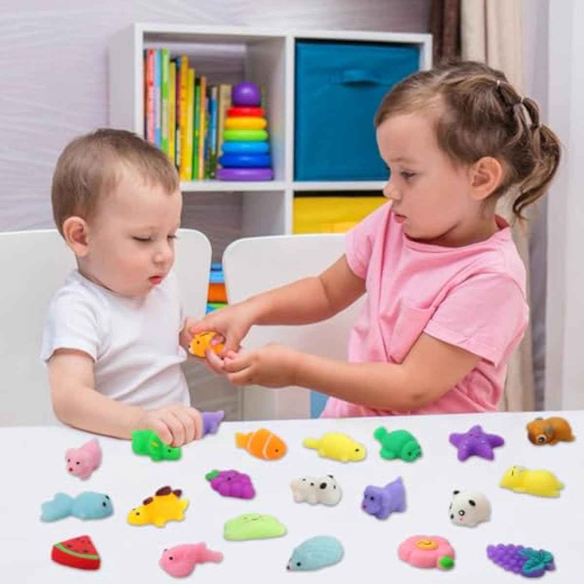 30 Pack Squishy Toys, Kawaii Squishies Party Favors for Kids 4-8 8-12 Treasure Box Toys for Classroom Birthday Xmas Gifts Goodie Bag Mini Animals Mochi Squishy Stress Relief Sensory Toys Random