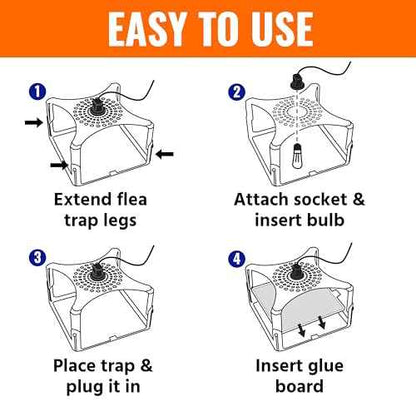 Terro T230 Indoor Electric Flea Trap and Killer - Refillable Flea Traps for Inside Your Home