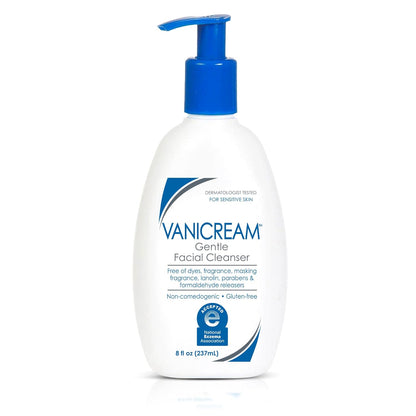 Vanicream Gentle Facial Cleanser with Pump Dispenser - 8 fl oz - Formulated Without Common Irritants for Those with Sensitive Skin