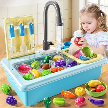 play kitchen sink toys for kids 3-7 years old with color changing kitchen accessories