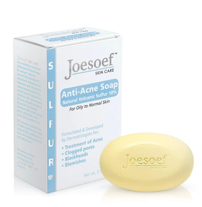 JOESOEF SKIN CARE Sulfur Soap for Acne Pharmaceutical Grade Dermatologists Approved for Acne Rosacea 100G