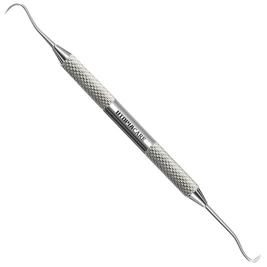 Utopia Care Professional Dental Tartar Scraper Tool, Dental Pick, Double Ended Tartar Remover for Teeth, Plaque Remover, Tooth Scraper, (1, Silver, 6.5 Inch)