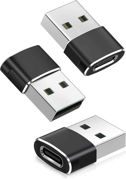 Basesailor USB to USB C Adapter,USBC Female to USB A Male Adapter,Type C Converter Charger for iPhone 17 Pro Max,16 15,Apple Watch iWatch S11 S10 SE,AirPods 3,iPad mini Air,Samsung Galaxy S25,Gray