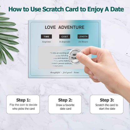 Valentines Day Gifts for Him Her Boyfriend Girlfriend, 40 Scratch Off Date Ideas Bridal Shower Gifts, Stocking Stuffers Anniversary Engagement Wedding Present for Men Women Husband Wife Couple Games