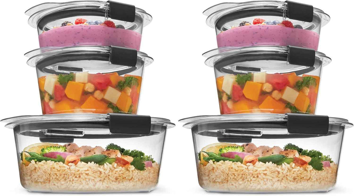 Rubbermaid Brilliance BPA Free 44-Piece Food Storage Containers Set Airtight Leak-Proof with Lids for Meal Prep Lunch and Leftovers