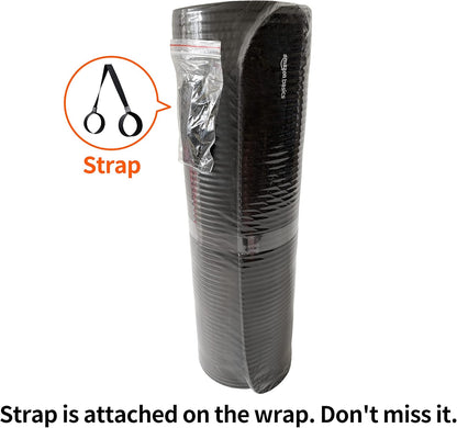 1/2 Inch Extra Thick Exercise Yoga Mat with Carrying Strap, Cushioned Support, for Fitness and Gym Workouts