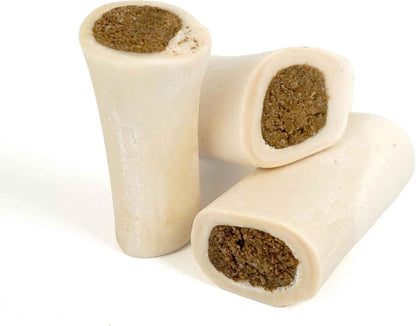 Cadet Stuffed Shin Bone, Long-Lasting Dog Chew Bones for Aggressive Chewers, High Protein Filled Bone Dental Chew for Dogs, Peanut Butter Flavor Filling, 5-6" for Large Dogs