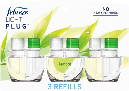 Febreze Plug In Air Freshener, Odor-Fighting Scented Oil Refill, Air Fresheners for Home and Bathroom and Kitchen, Long Lasting for Strong Odors, Sweet Watermelon Vine Scent, 0.87oz Refill, 3 Count