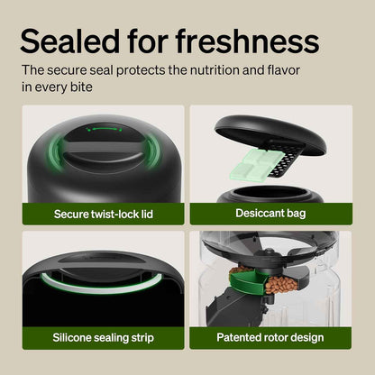 PETLIBRO Automatic Cat Feeder, 5G WiFi Automatic Dog Food Dispenser with Freshness Preservation, 5L Timed Pet Feeder with Low Food Sensor, Up to 10 Meals Per Day, Granary Black
