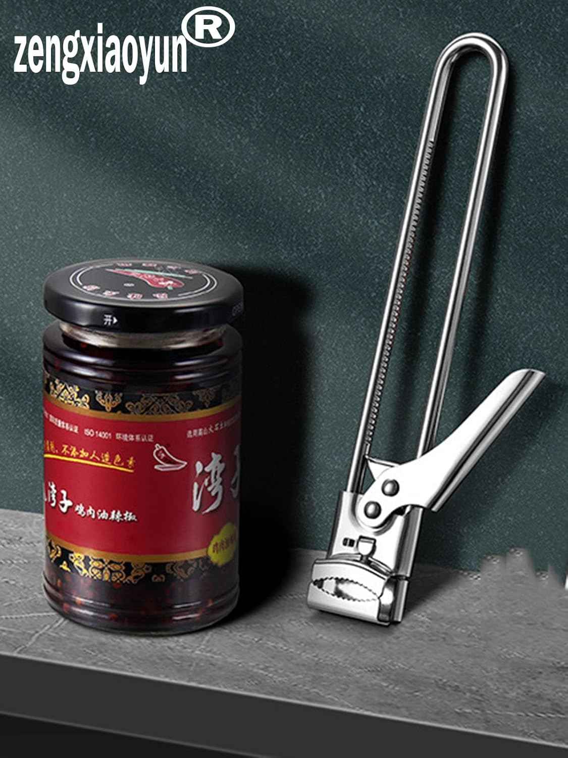 zengxiaoyun® Master Jar & Bottle Opener, Adjustable Multifunctional Stainless Steel Can Opener Jar Lid Gripper, Manual,Kitchen Accessories