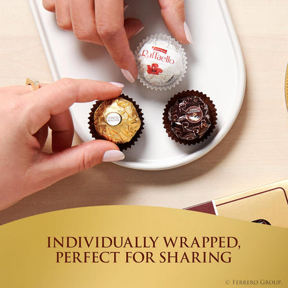 Ferrero Collection Gourmet Gift Box, 12 Assorted Confections with Hazelnut, Dark Chocolate and Coconut, 6.1 oz