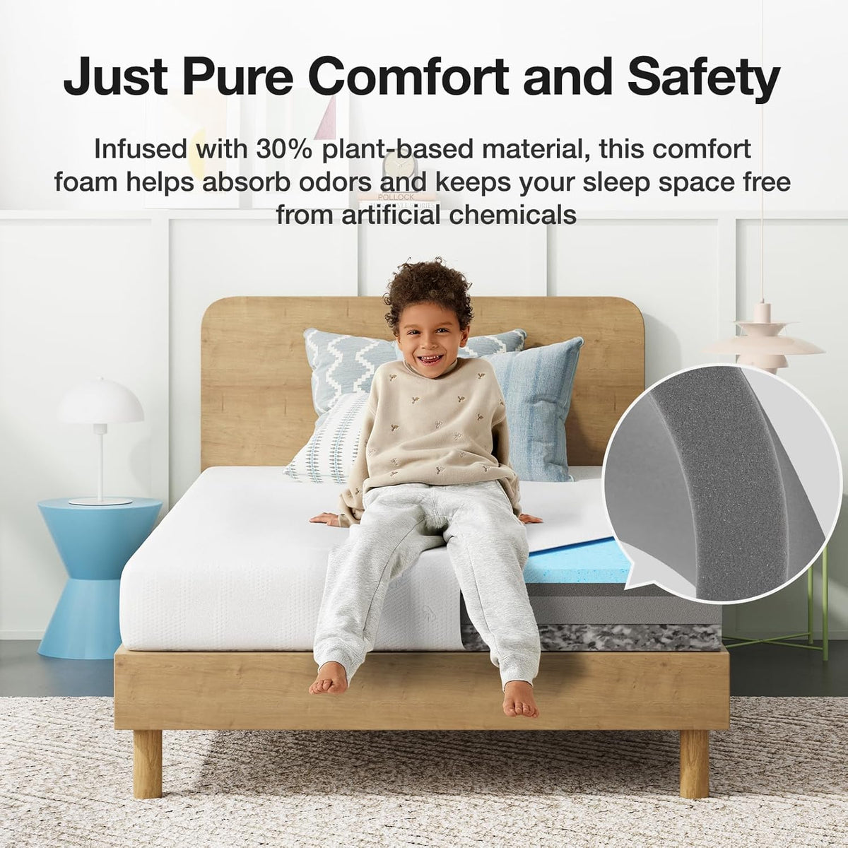 Novilla Twin Mattress, 6 Inch Twin Bed Mattress for Kids, Gel Memory Foam Mattresses for Cooling Night Sleep & Pressure Relief, CertiPUR-US Certified