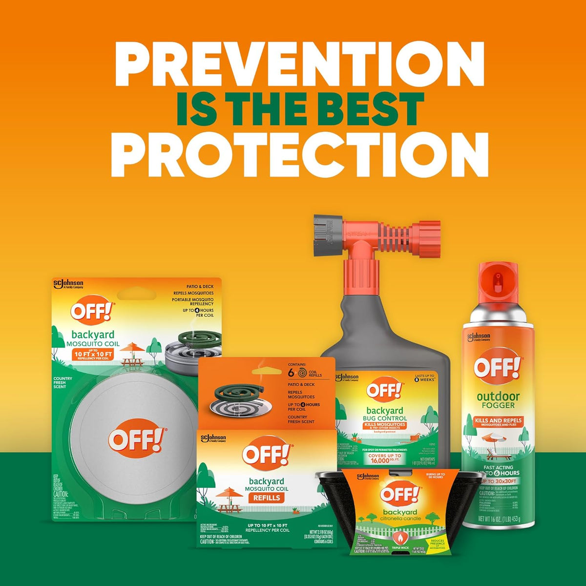 OFF! Backyard Mosquito Repellent Coil Refills, Perfect for Outdoor Patios Country Fresh Scent, 6 Count