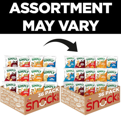 Simply Snacks Variety Pack, 36 Count, 0.875 Oz, Multiple Flavors, Real Cheese, No Artificial Colors or Flavors
