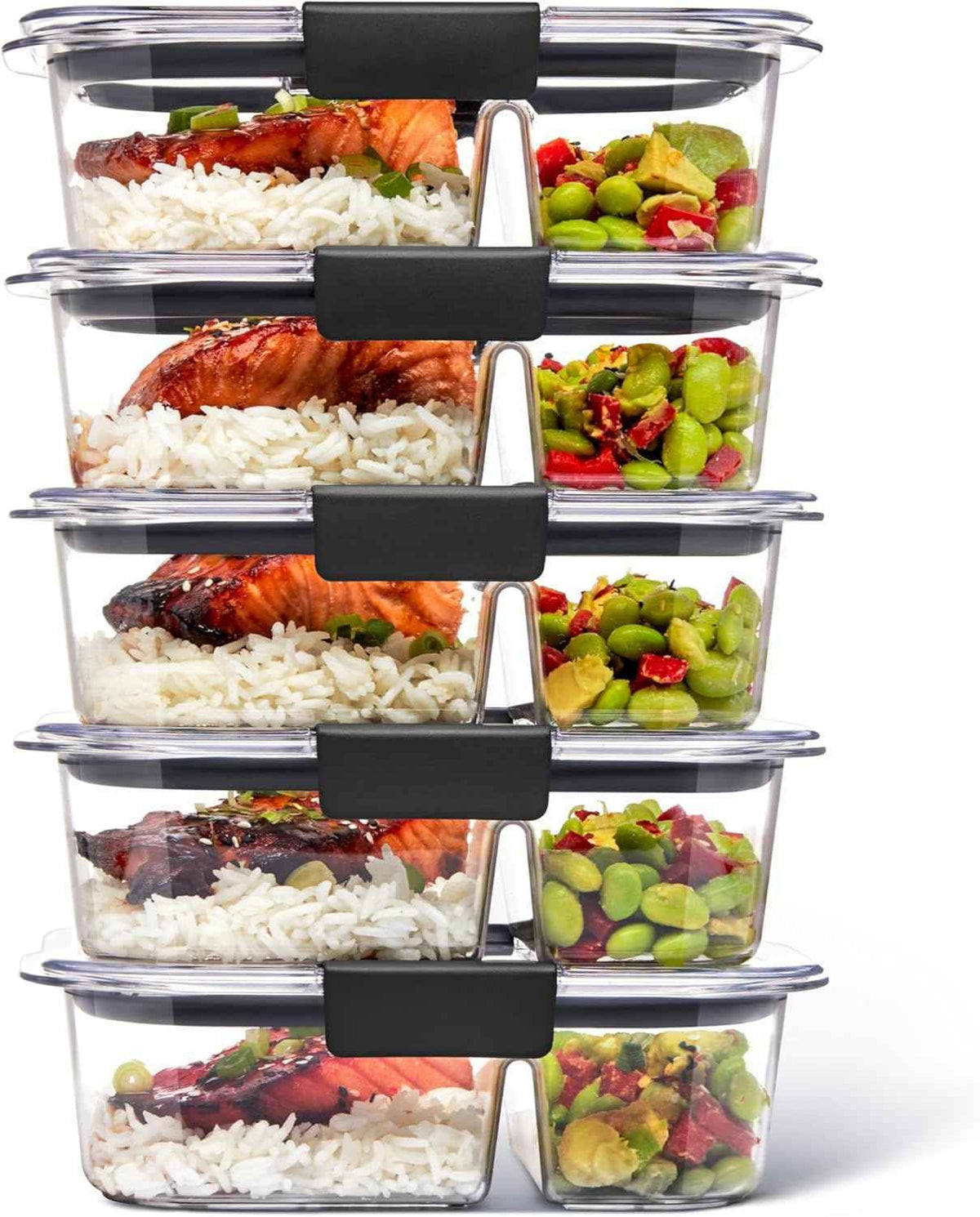 Rubbermaid Brilliance BPA Free 44-Piece Food Storage Containers Set Airtight Leak-Proof with Lids for Meal Prep Lunch and Leftovers