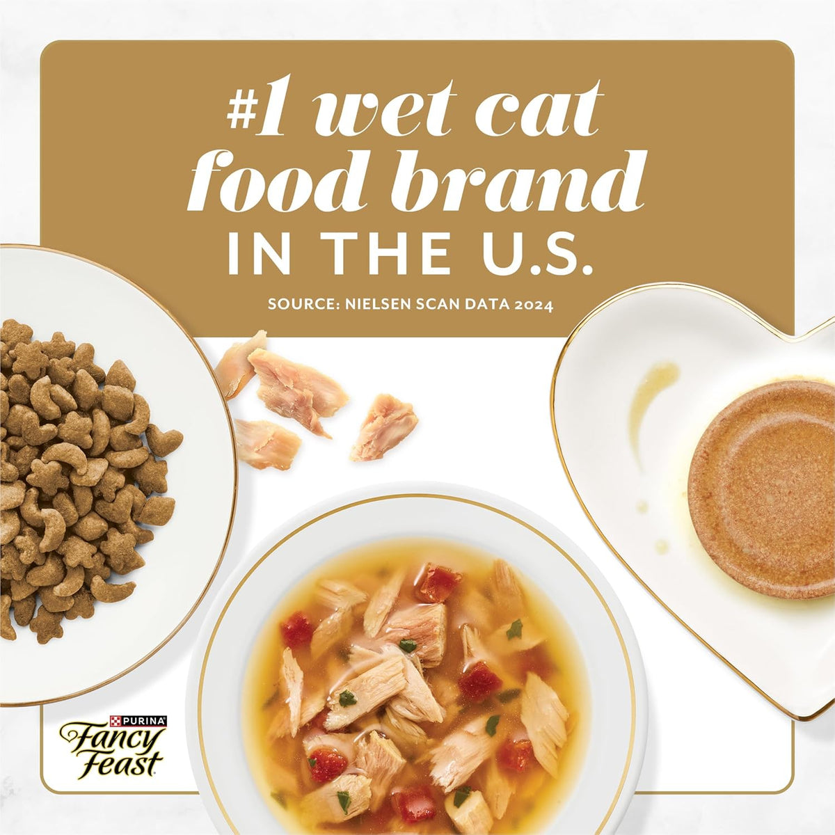 PLrina Fancy Feast Gourmet Wet Cat Food Variety Pack, Petites Gravy Collection, break-apart tubs, 48 servings - (Pack of 24) 2.8 oz. Tubs