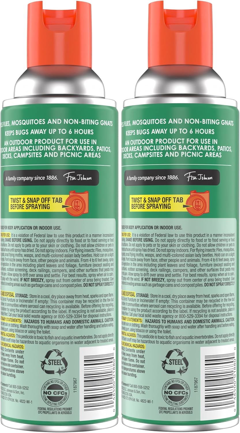 OFF! Outdoor Insect & Mosquito Repellent Fogger, Backyard Pretreat, Kills & Repels Insects in an up to 900 sq, ft, area, 16 oz (Pack of 2)
