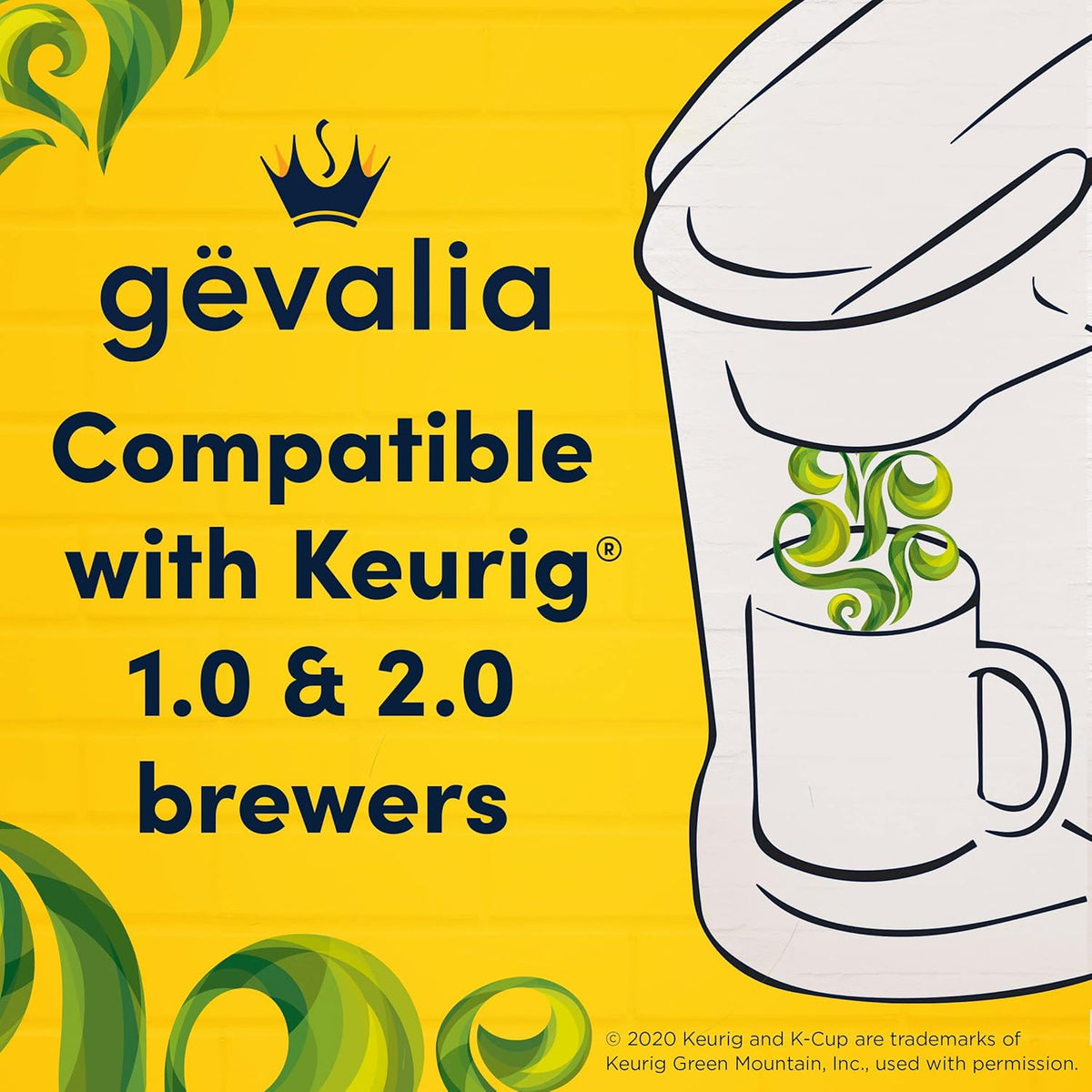 Gevalia Colombia Medium Roast K-Cup Coffee Pods, 84 ct Box, Keto and Low Carb Friendly